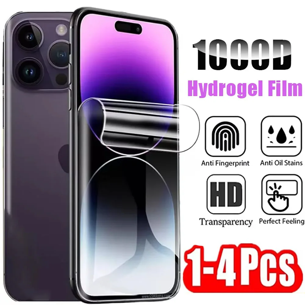 1-4PCS Hydrogel Film For OPPO Reno 9 8 7 6 5 Pro 8 5 Lite 5Z 5K 7SE A58 A78 A54 A54S A55 A57 A16S A56 A36 A96 A11S A95  A32 A53