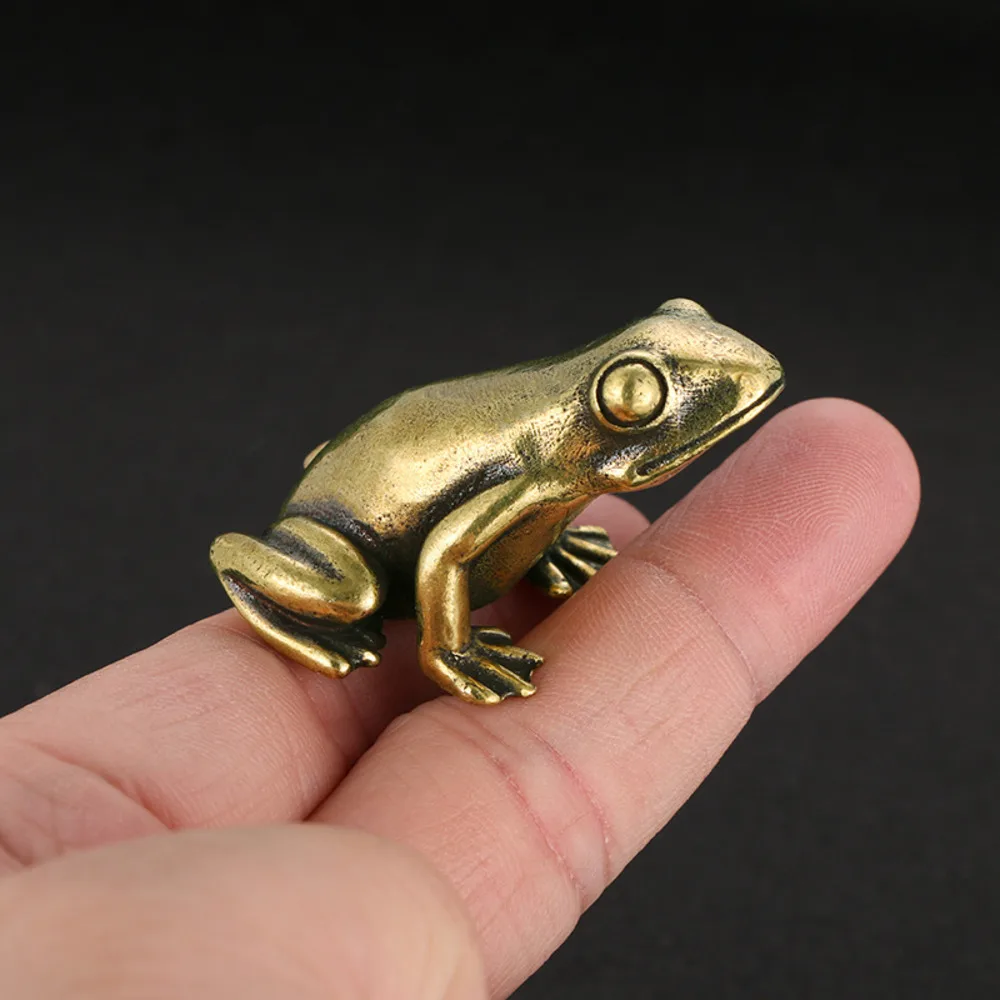 Antique Copper to Do Old Small Frog Copper Decoration Toad Transfer Gather Wealth Tea Pet Decoration Arts and Crafts Collection