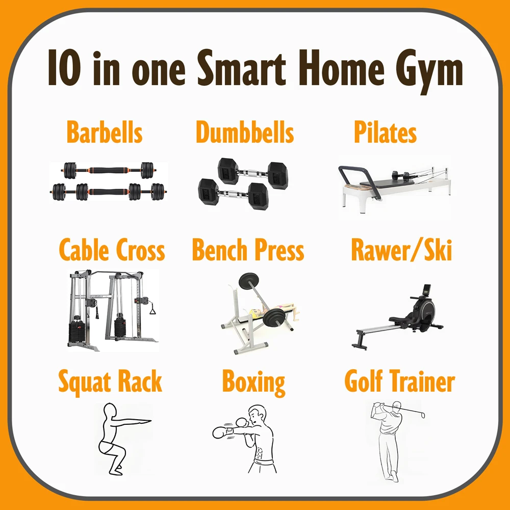 AM7 All-in-One Smart Home Gym Equipment Resistance Strength Multi-Function Fitness Trainer For Outdoor Household Use Free Online
