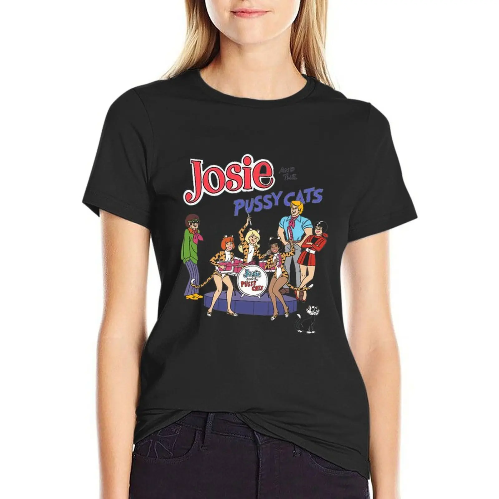 JOSIE AND THE PUSSYCATS T-Shirt graphics anime clothes shirts graphic tees korean fashion Woman clothing