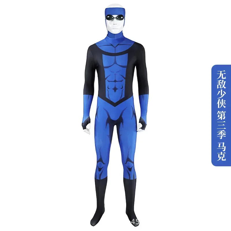 CyInvincible مارك غرايسون تأثيري فانتازيا زي تمويه للرجال Zentai البدلة بذلة ارتداءها قناع هالوين كرنفال البدلة