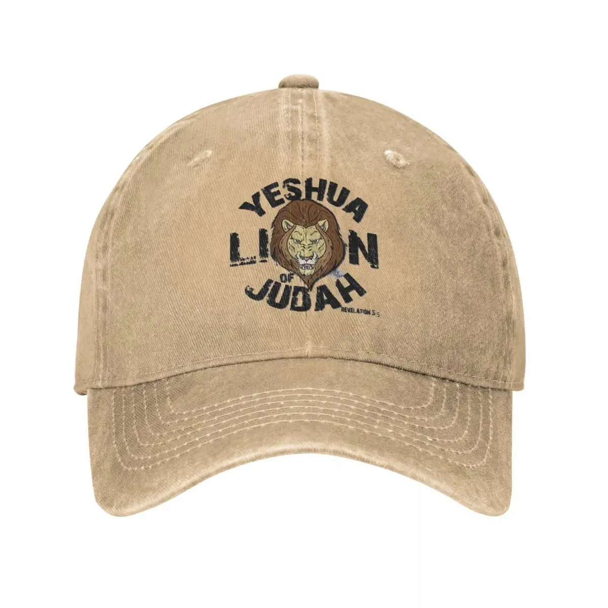 Lion Of Judah Yeshua Hamashiach Merch Unisex Style Baseball Cap Jesus The Messiah Distressed Denim Washed Sun Hat