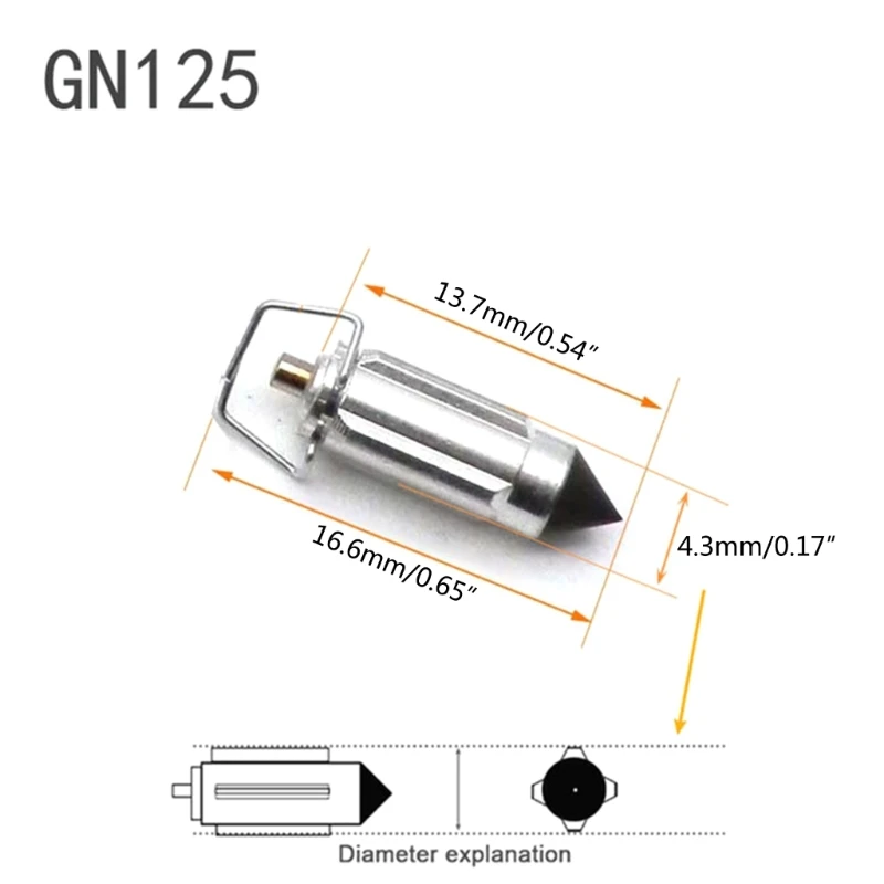 4x aguja válvula carburador apta para accesorios motocicleta PZ26-27-30 PZ19 CG125