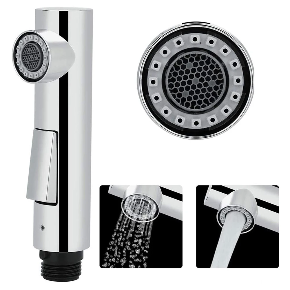 Basin Spayer Head Sink 2 Functions G1/2 Pull Out Nozzle Replacement Tap Sprayer Water Saving Multifunction Pull Head