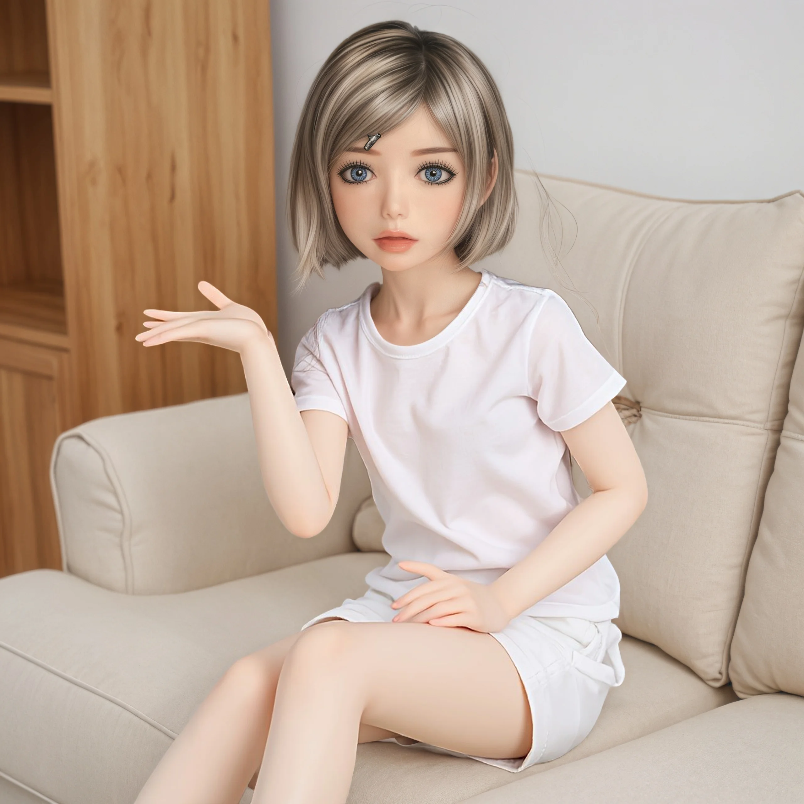 

Anime Cosplay 68cm Small Realistic Silicone Mini Doll Soft Anime Action Figure Doll Soft Real Skin Touch Feeling