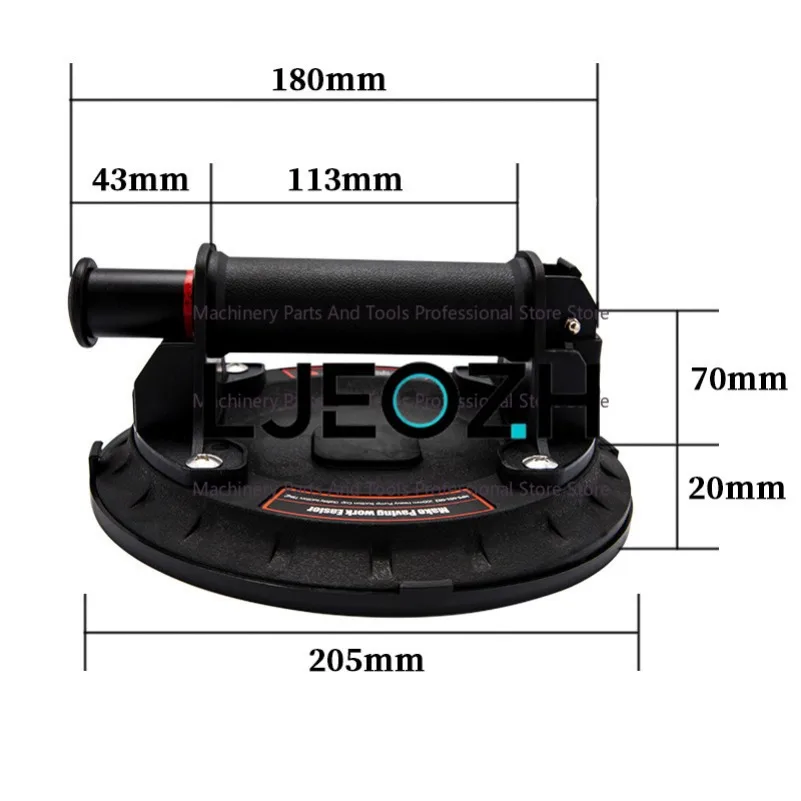 8 Inch Air Pump Vacuum Suction Cup Strong Heavy Duty Handling Ceramic Tile Glass Large Plate