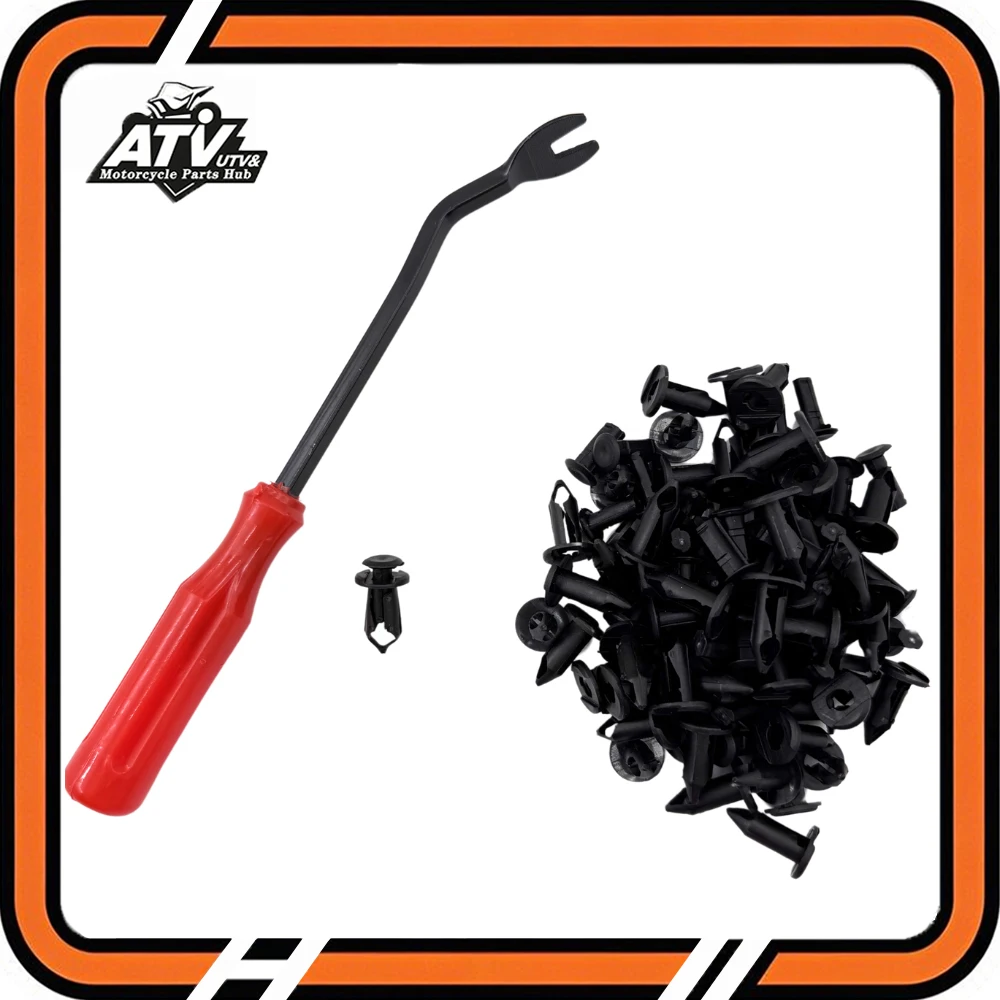 50pcs 7661855 293105230 ATV UTV Plastic Rivets Body Rivet For Polaris Sportsman 550 850 RZR 570 800 Can-Am Ranger Trail