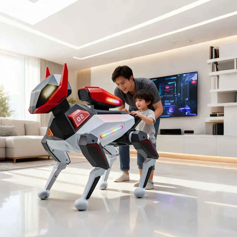 Robot Dog Bionic Voice Control Remote Control Rgb Led Lights Electronic Tech Toy Indoor Entertainment