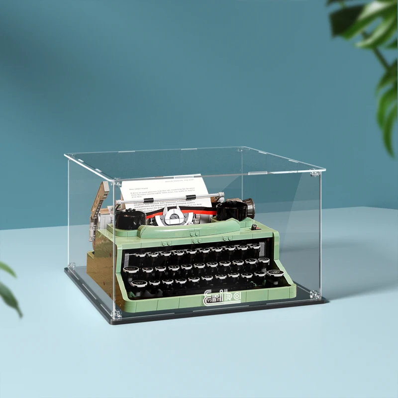 Acrylic Display Box for Lego 21327 Typewriter Clear Display Case (Toy Bricks Set not Included）