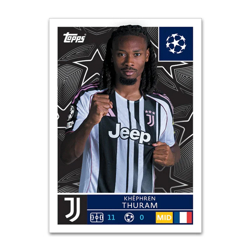 Nuove 25/26 adesivi della collezione TOPPS Champions League Confezione completa Eco Pack Seek Limited Signature