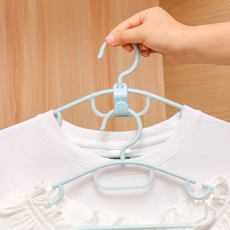 5/10pcs Clothes Hanger Hooks Space Saving Closet Connector Hook Cascading Plastic Multi-Purpose Wardrobe Coat Organizer Rack