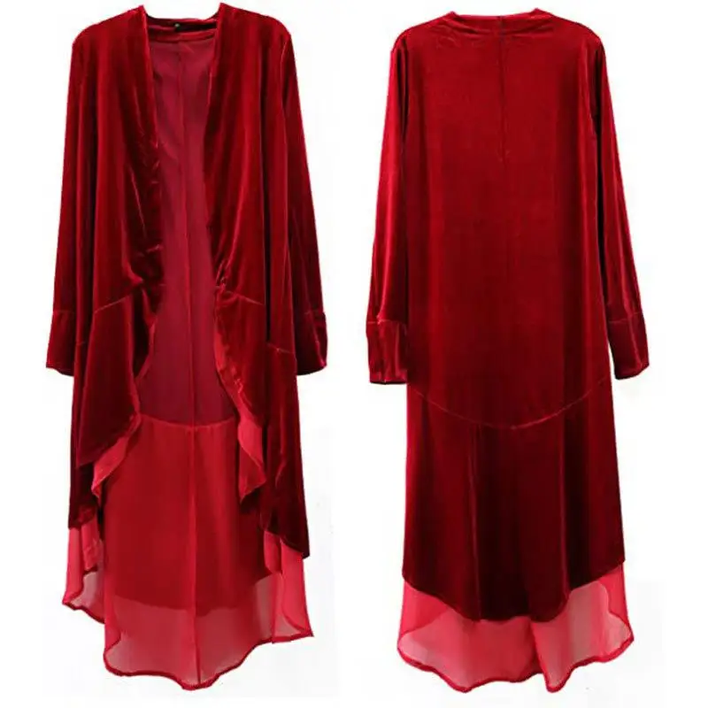 

Velvet Cardigan Jaet Stage Cloak with Front Zipper Ladies Ethnic Costume Traditional Chinese Stage Performance Women's Wear