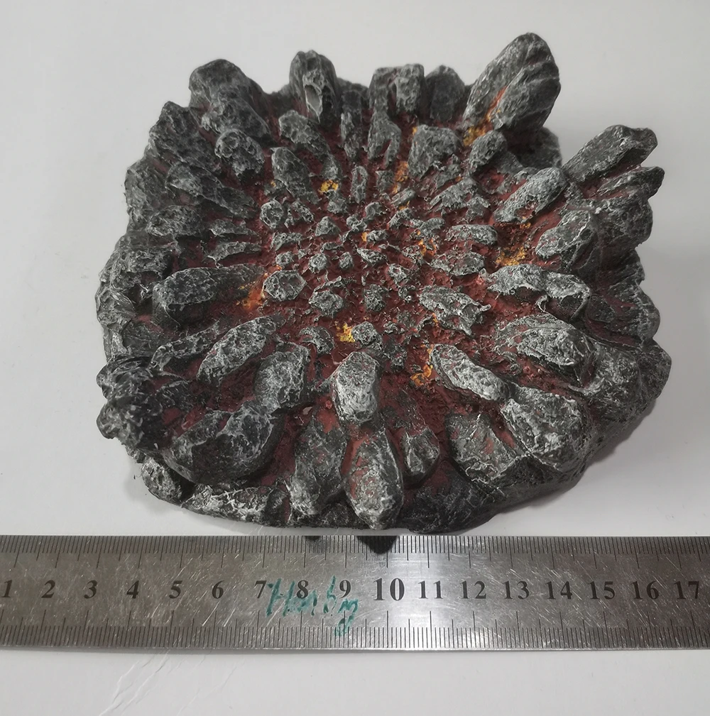 Neue Harzmodell-Plattformbasis für die Herstellung von Soldaten-Szenen mit Flammeneffekt und leuchtendem Magma-Effekt – DIY Diorama-Kit Modellierbasis
