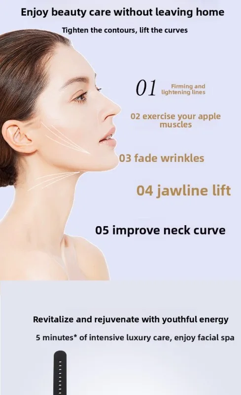 Draagbare Gouden Vinger Schoonheid Instrument Microstroom Gezicht Lifting Apparaat Anti Rimpel Huidverstrakking Gezicht Massage Tool