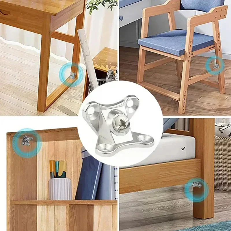 5pcs Corner Brackets Screws L-shaped Butterfly Support Connector Removable Combination Fasteners Right Angle Bracket Corner Code