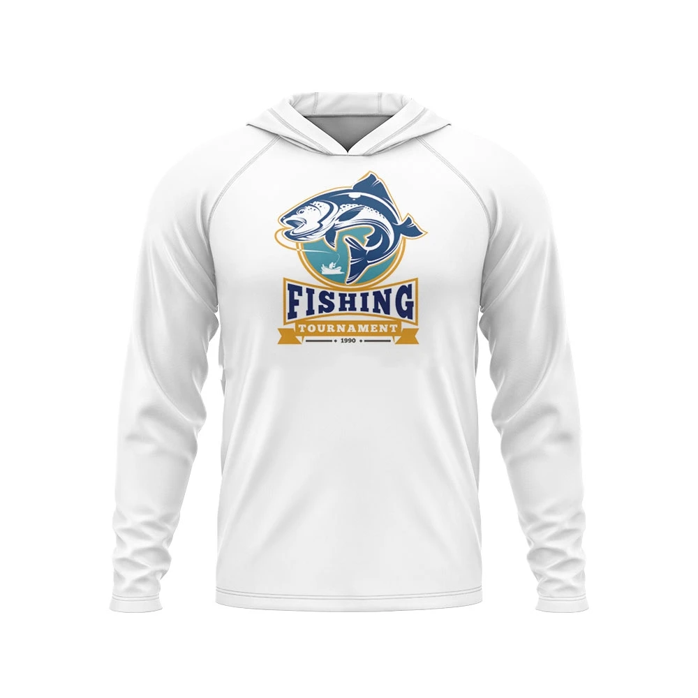 

Men Hood Fishing Shirt long sleeve fishing t shirt uv protection Fishing Apparel
