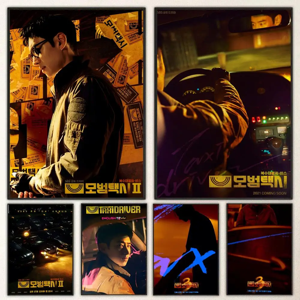 Drama Taxi Driver Poster High-definition  poster stickers, suitable for bedroom, living room, home decoration