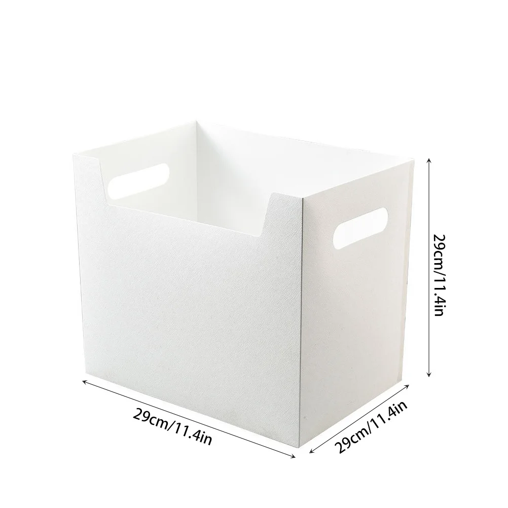 2Pcs File Storage Box Premium PP Plastic Desktop Organizer for Teachers Students Workers Waterproof File Container Simple