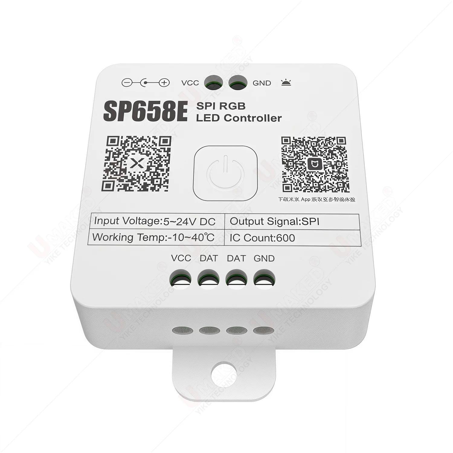 1pc SP658E Smart SPI RGB LED Controller DC5V 12V 24V Addressable 600 Pixel Strip Light Signal Bluetooth APP Dimmer/RF Remote
