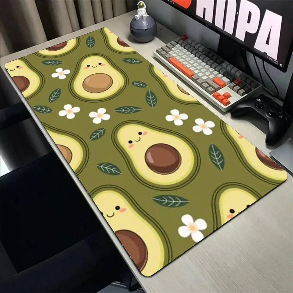 

Коврик для мыши с рисунком авокадо, большой игровой коврик для мыши с защитой по краям, утолщенный коврик для компьютерной клавиатуры, настольный коврик