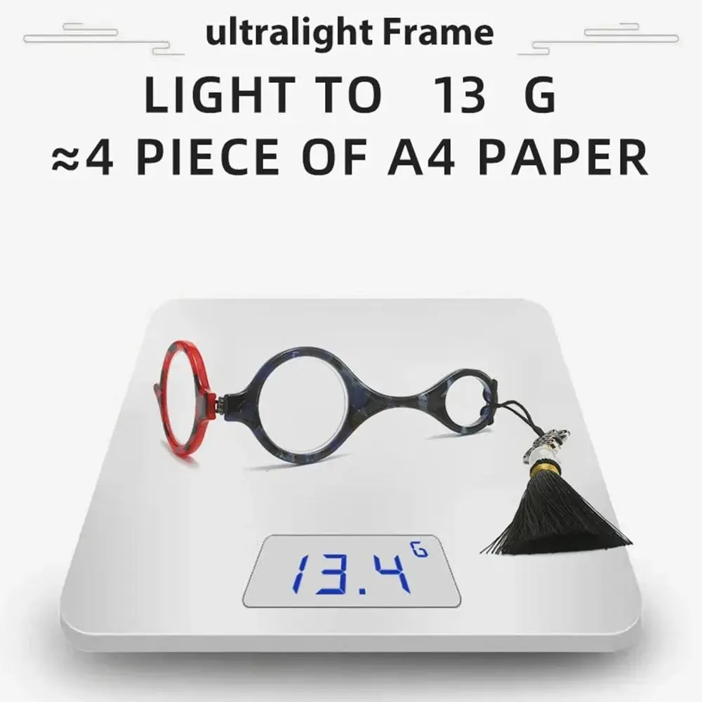 Портативные очки для чтения с защитой от потери, портативные очки + 1,0 + 2,0, увеличительные очки, складные ожерелья с китайским узлом, читатели для женщин и мужчин