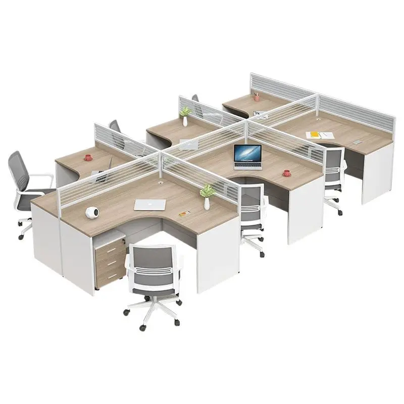 YJQ desk staff screen simple modern card seat office staff office desk and chair combination