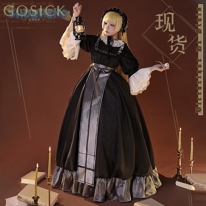 Victoric de Blois Cosplay Tier GOSICK Dark Lolita Kleid Hochwertiges Halloween Karneval Kostüm Mädchen Uniform und Accessoires