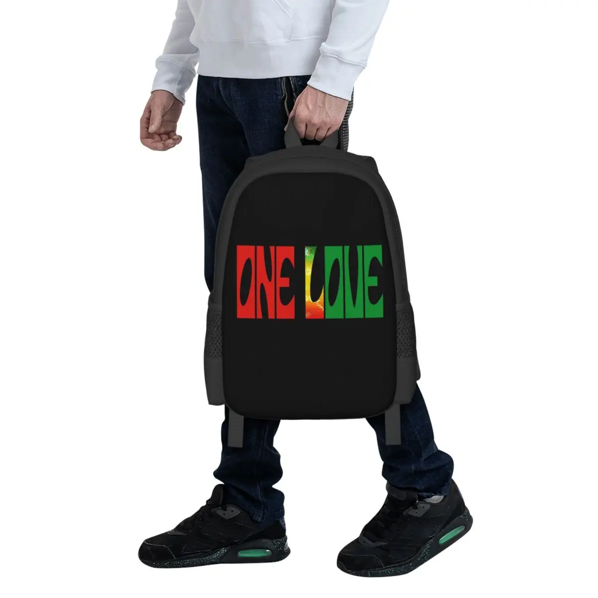 Reggae One Love Student Backpack School Bag Hiking Travel Daypack for Boys Girls Fashion Bookbag Shoulder Bags