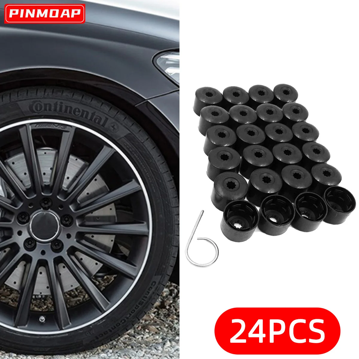 24 pz adatto per 17mm Volkswagen New Jetta Golf Bora Sagitar Magotan bullone pneumatico tappo decorativo mozzo ruota Volkswagen