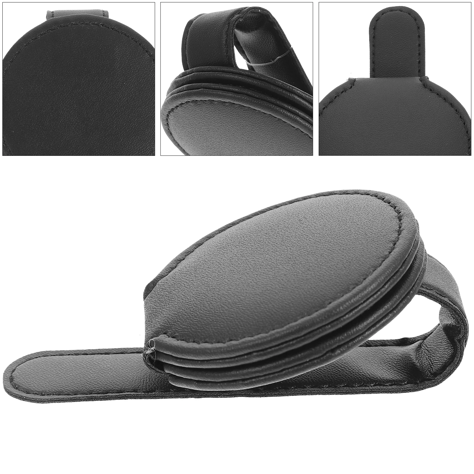 

Car Visor Sunglasses Holder PU Magnetic Clip for Glasses Cards Bills Storage Container Auto Vehicle Accessories