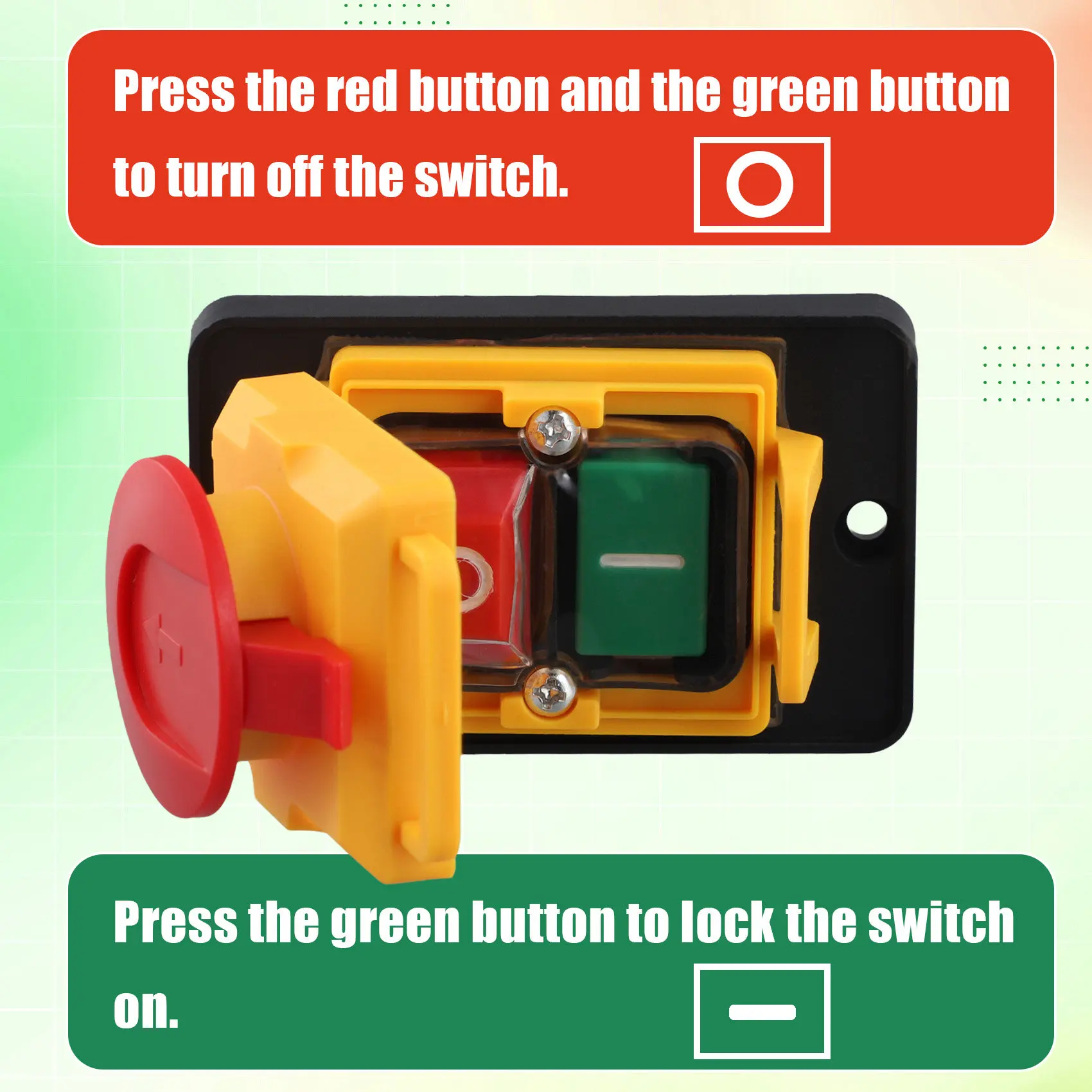 A89X Electromagnetic Switch Magnetic Button Switch KJD12 16A 250V Power Tool Undervoltage Overload Protection Switch