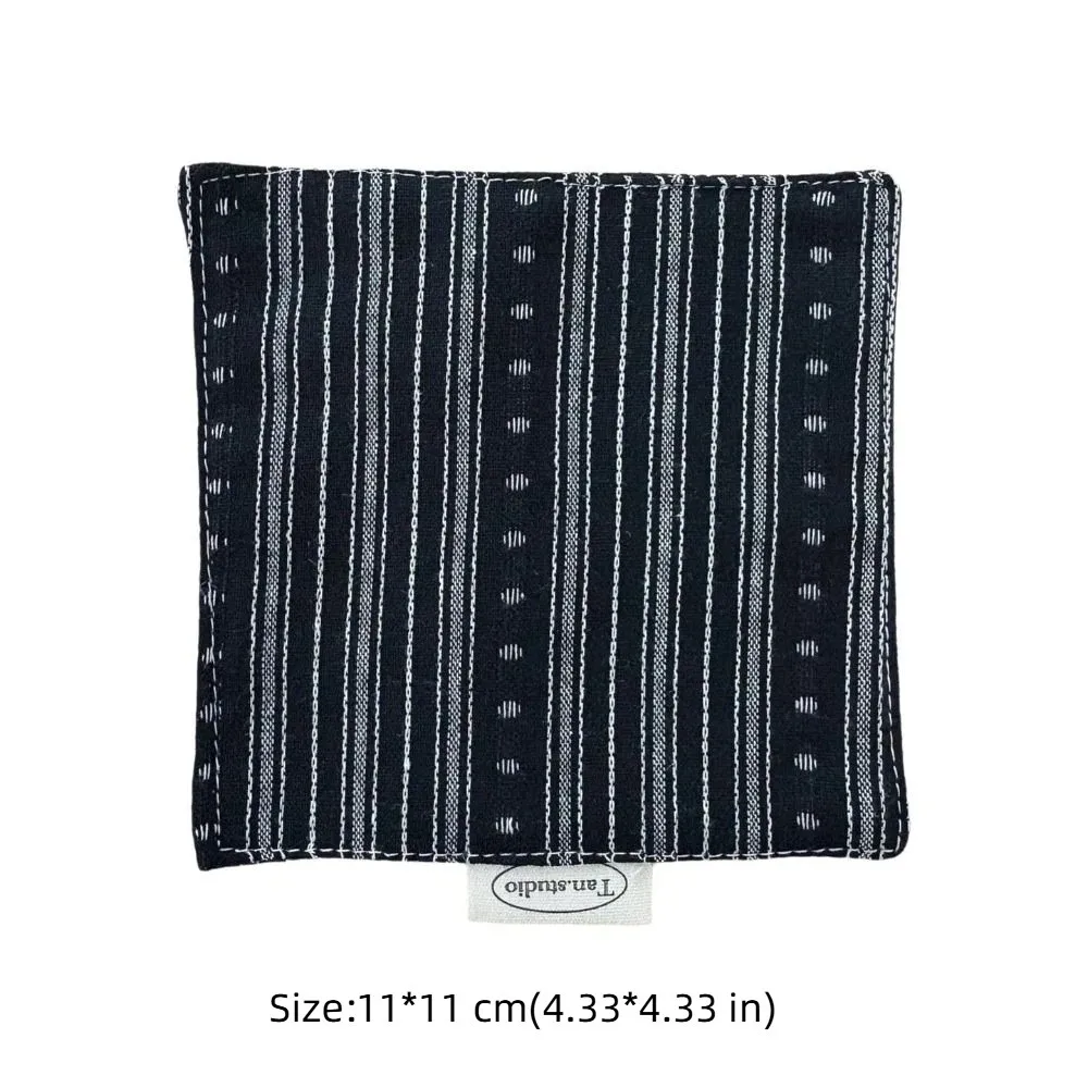 New Colored Water Cup Mat Decorative Quilted Fabric Coaster Cotton Insulating Table Mat Home Decor