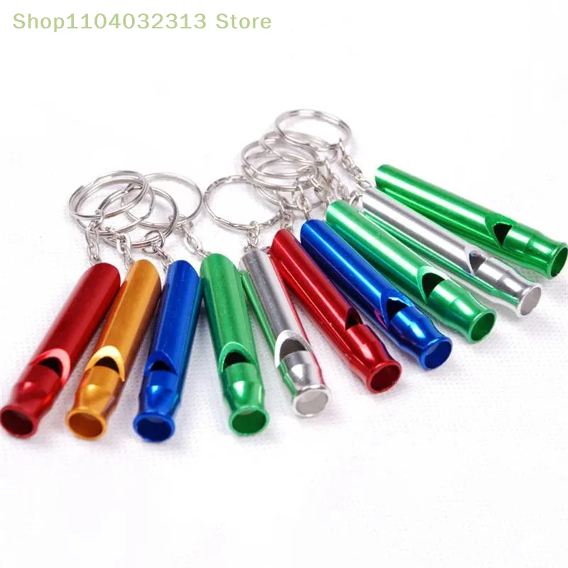 1/3Pcs Small Multifunctional Aluminum Emergency Survival Whistle Keychain Camping Hiking Outdoor Tool Training Whistle