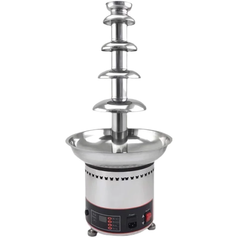 Commercial Chocolate Fountain Machine Stainless Steel Material Melting and Heating Function 5/6 Layers