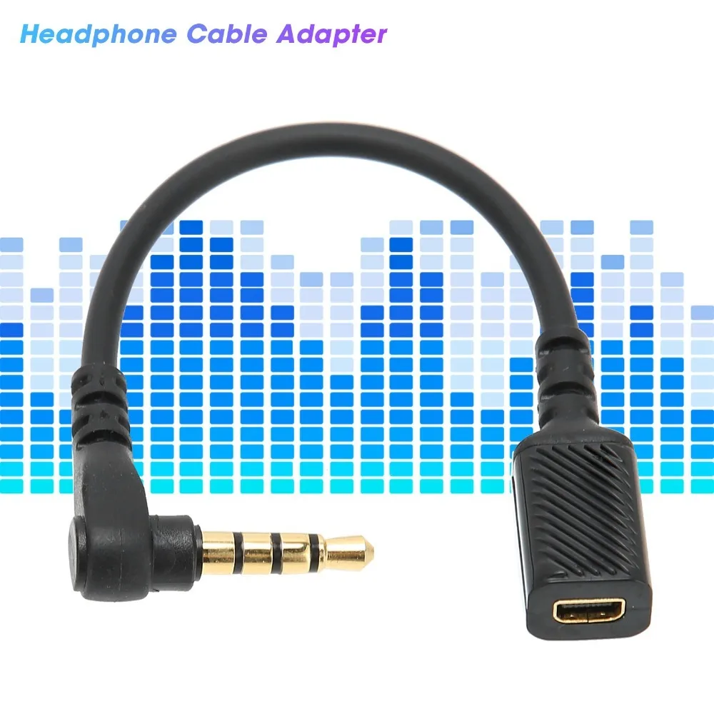 12cm/4.7in 3.5mm Headphone Cable Adapter Plug and Play Good Conductivity Audio Cable Adapter for Steelseries Arctis 3 / 5 / 7