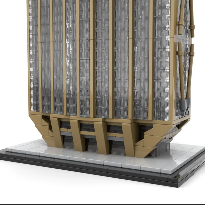 Klocki MOC na zamówienie, seria wieżowieców, 270 Park Avenue, model w skali 1:800, 3180 elementów, kreatywna zabawka do składania, prezent świąteczny dla każdego.