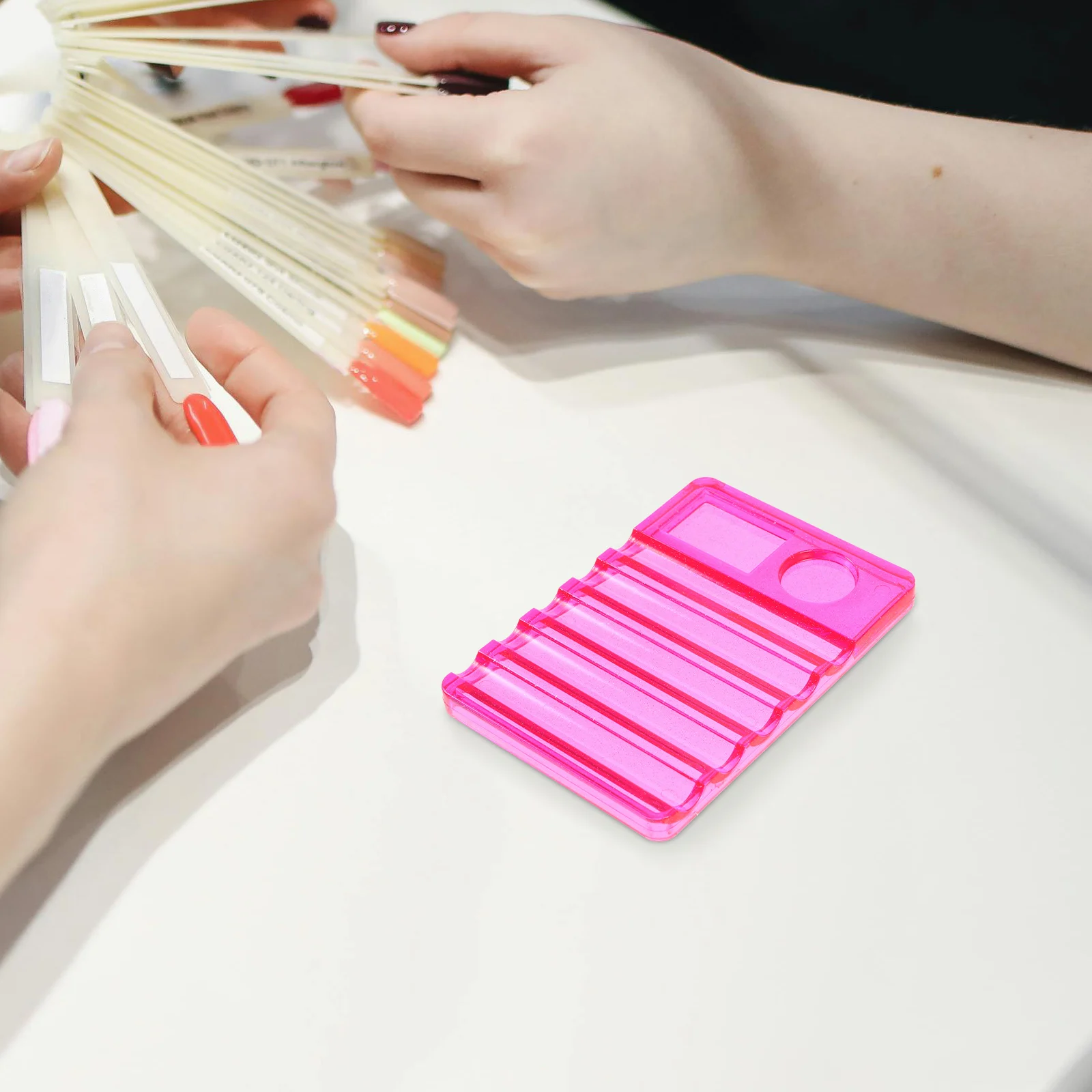 

Nail Art Palette Brush Holder Mixing Tray Nail Supplies Organizer Makeup Palette