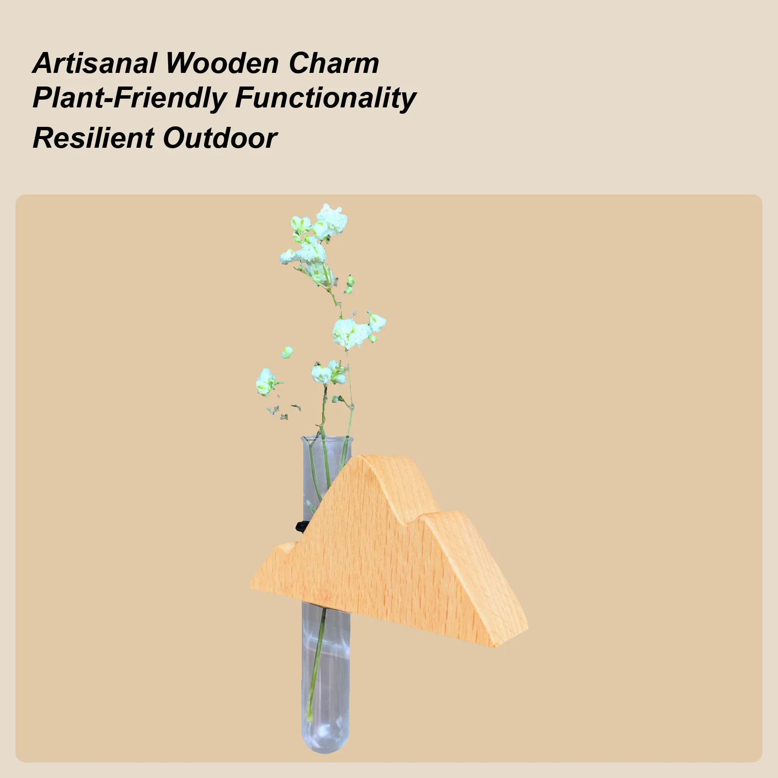 

Car Propagation Vase Car Plant Holder Wooden Hydroponic Aromatherapy Perfume Decor For Men Women Auto Van RV Home Automotive