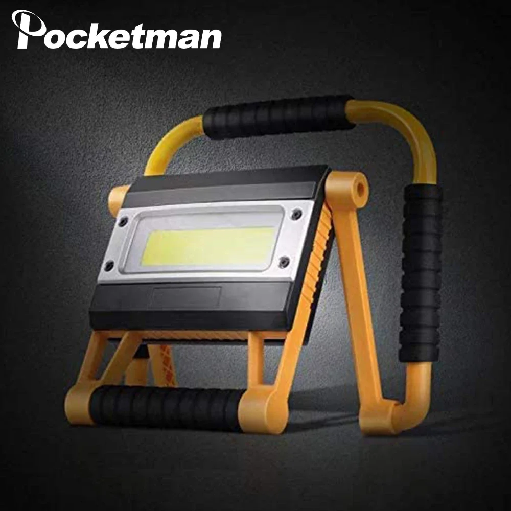 Luz de trabalho multifuncional 380W 360 ° Lanterna de acampamento à prova d\'água mais brilhante com rotação gratuita, bateria integrada de