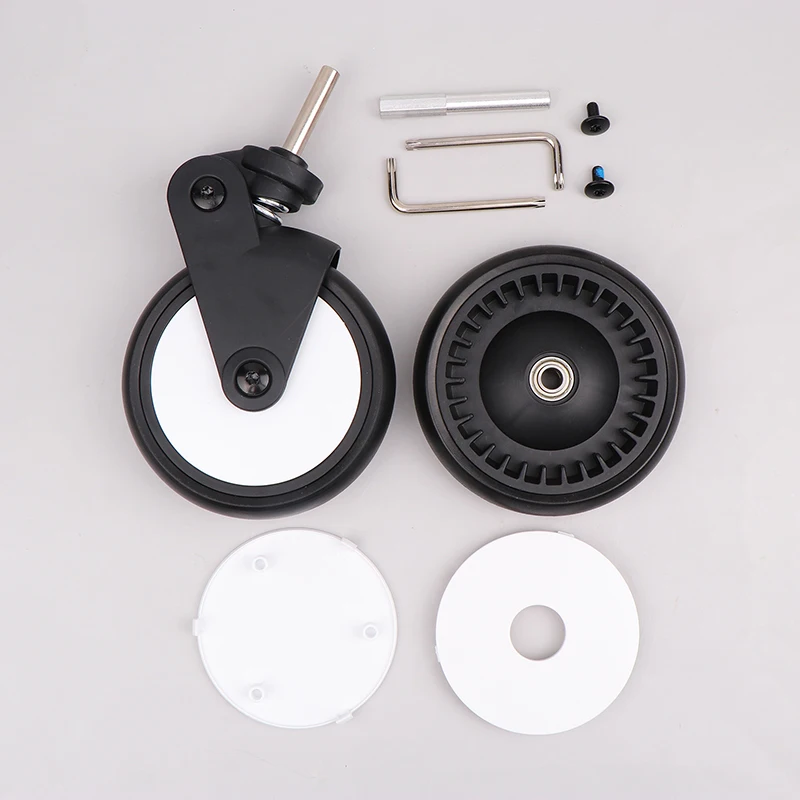 Stroller Replacement Rubber Wheels Front And Rear Wheel Stroller Accessories Compatible With Stroller