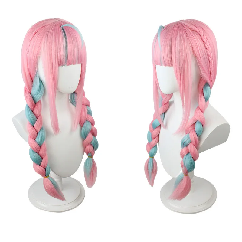 

Gen Minato Aqua Cosplay Wig Hololive Vtuber Tokoyami Towa Cosplay Wig Long Pink Braided Heat Resistant Synthetic Hair Halloween