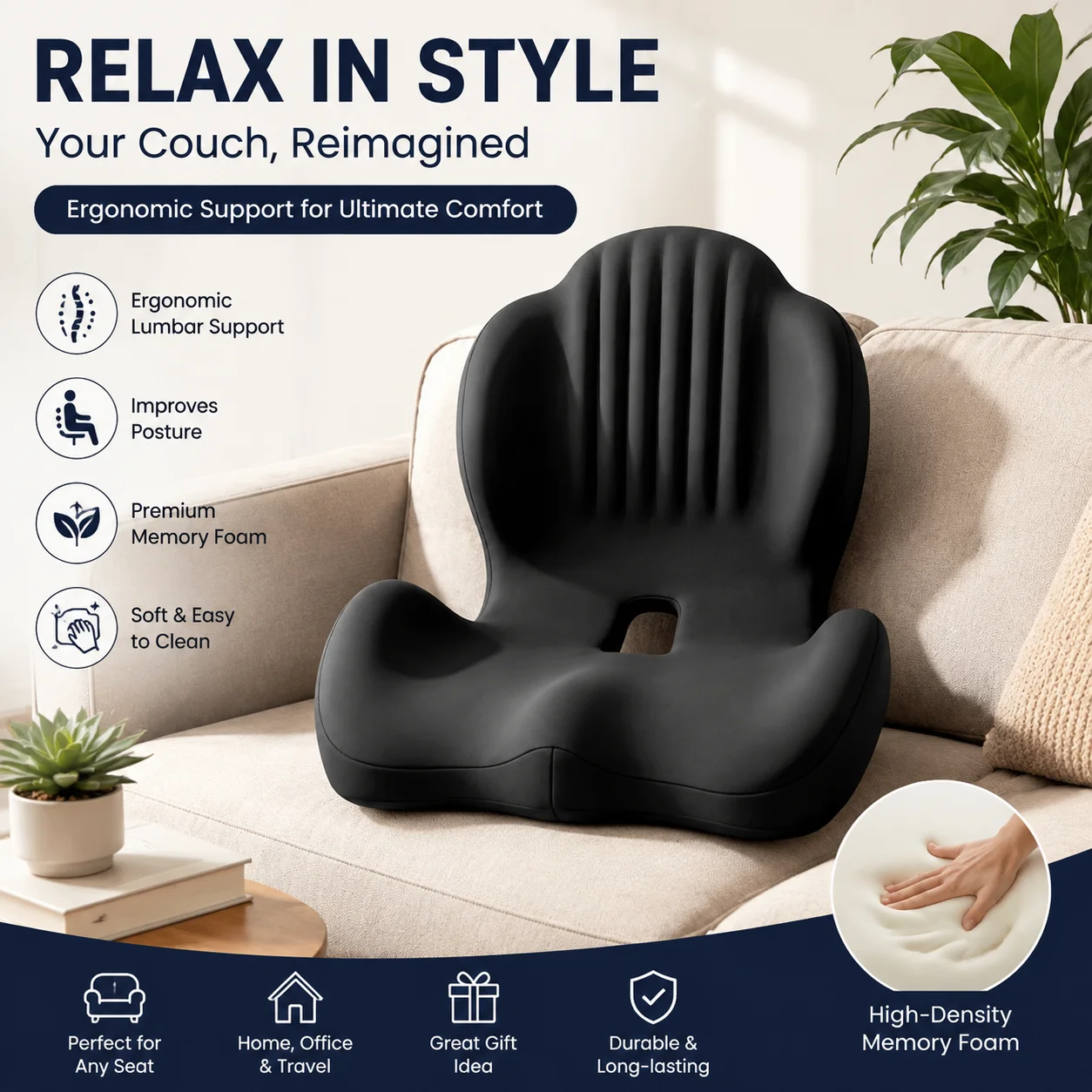 Posture Corrector Back Brace - 2026 Ergonomik Hafızalı Köpük Bel Destek