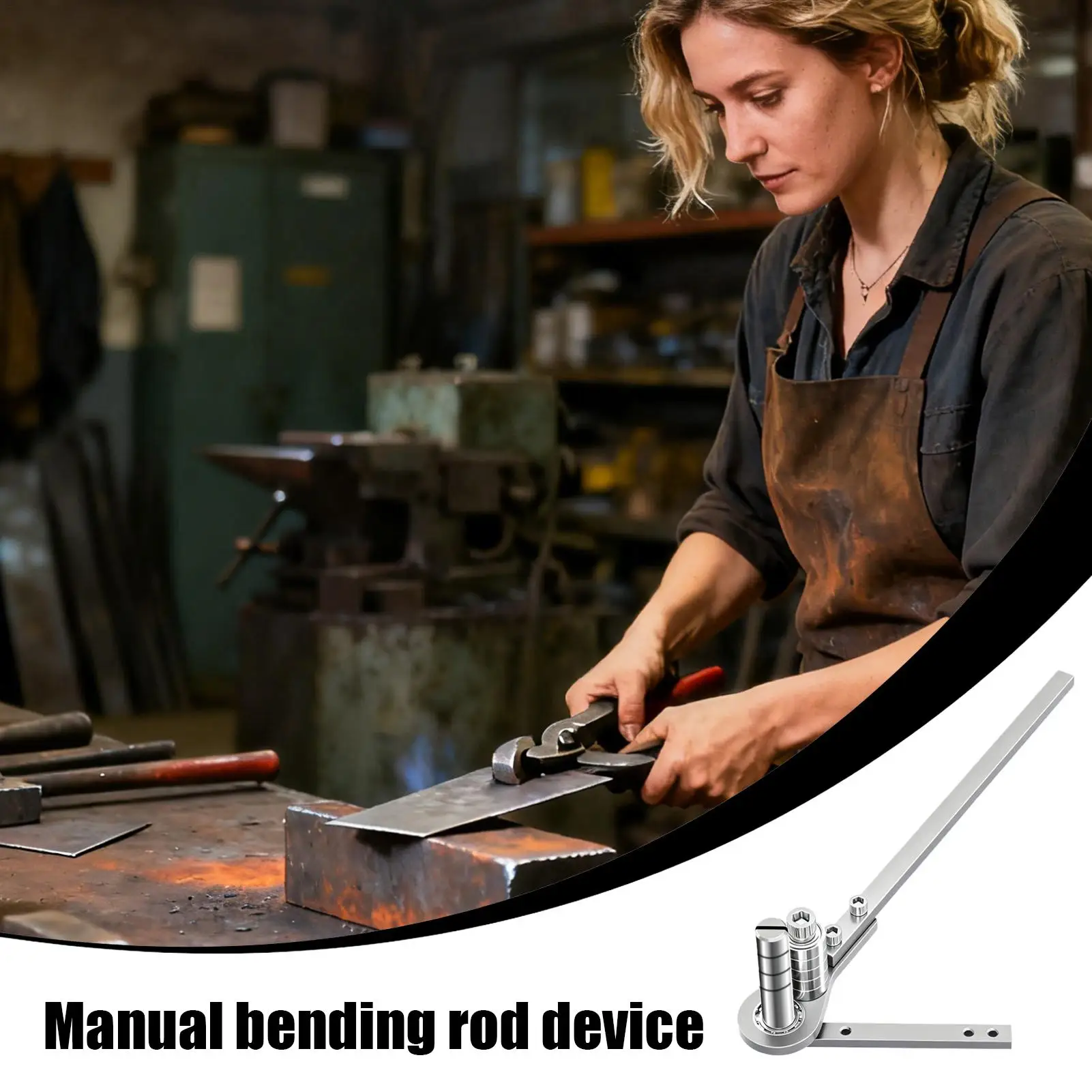 1-4.5mm Manual Metal Bender Small Manual Steel Plate Steel bar bending machine bearing labor-saving flat iron bending machine