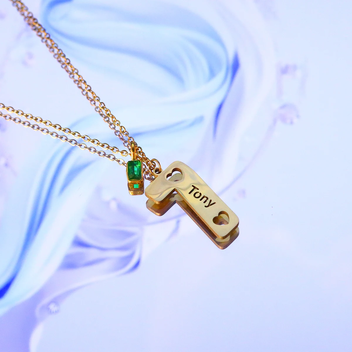 Todorova Custom Name Stainless Steel Pendant Number 7 Necklace For Women Men Wedding Date Birthday Fashion Jewelry