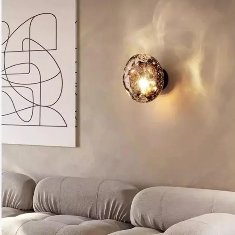 Italian design light luxury color lava wall lamp Modern living room bedroom Clothing store Restaurant background Corridor lamp