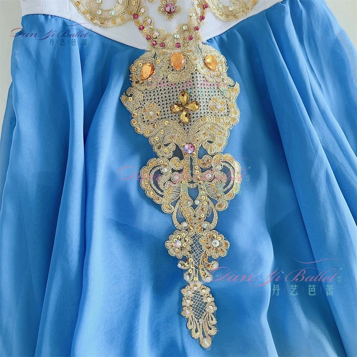 Danyi Swan Lake escena vestido de ballet vestido de gasa azul falda de rendimiento de competición personalización profesional