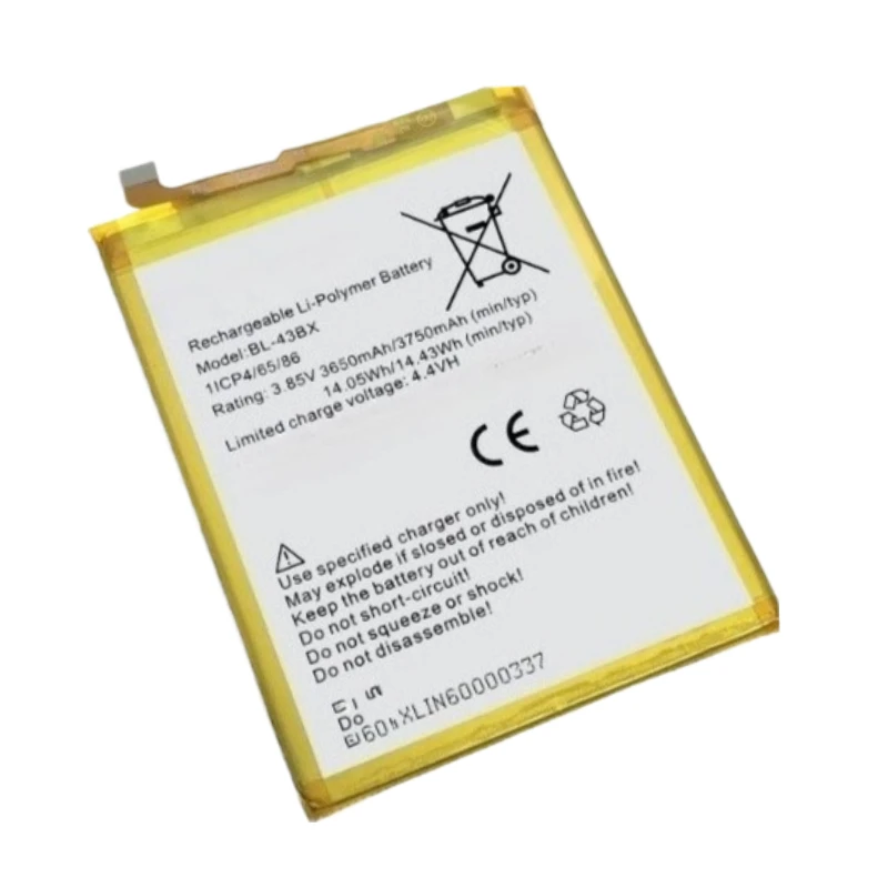 BL-43BX High Quality Phone Battery 3.85V 3650mAh For Infinix X604/Note 5 Brand New Replacement Battery