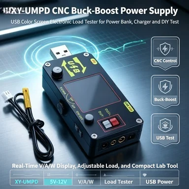 XY-UMPD CNC Buck-Boost Power Supply, USB Color Display, Electronic Load Tester