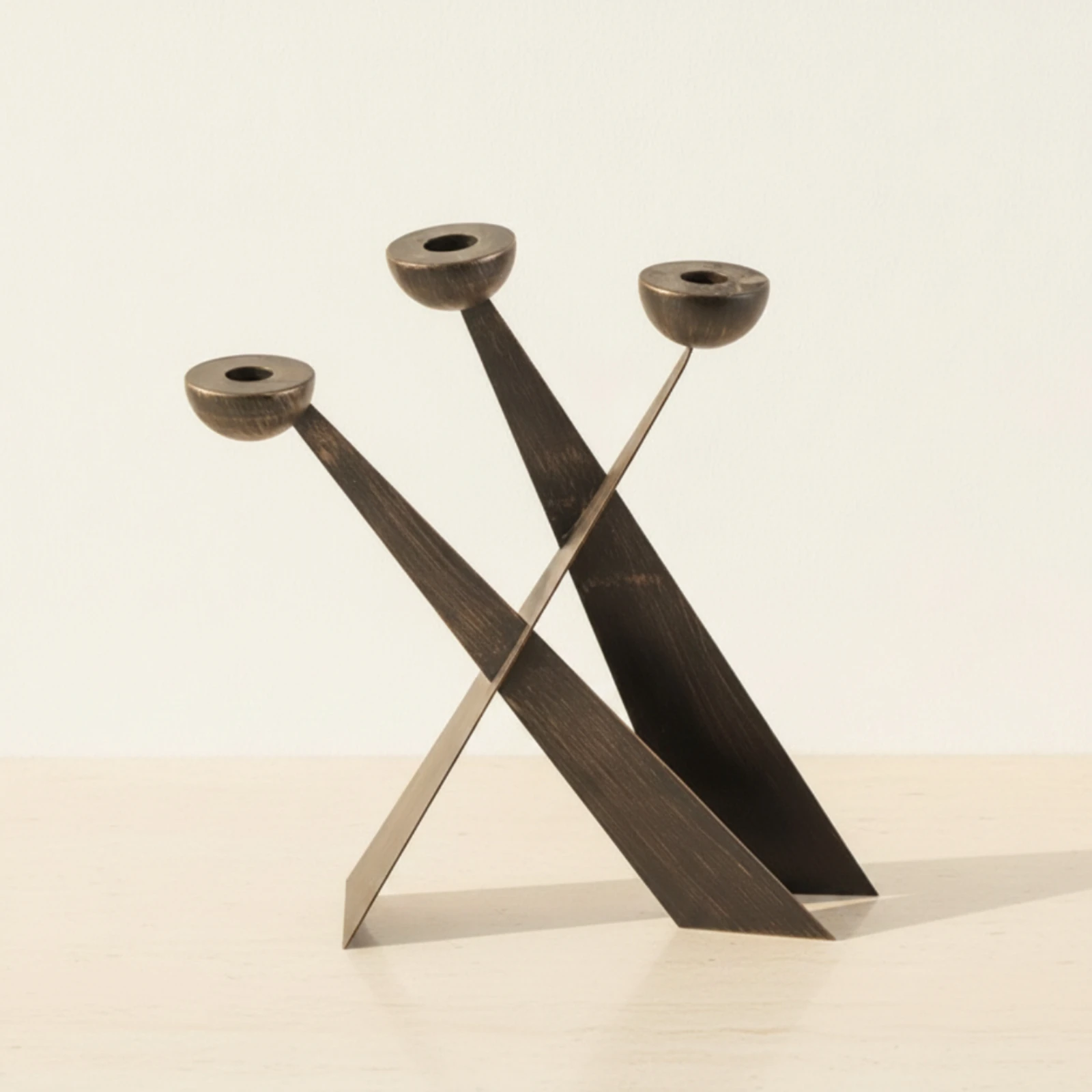 Cross Candlestick Holder Minimalist Candleholder with Cross Candlestick Holder with Crown of Thorns Vintage for Dining Table