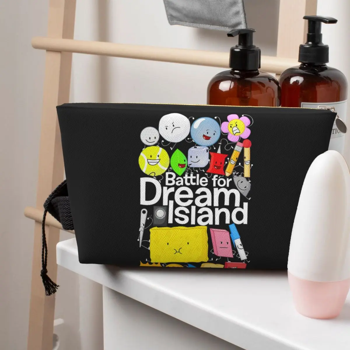 

BFDI Poster Women Cosmetic Bag Travel Makeup Organizer Pouch Toiletry Storage Dopp Kit Box